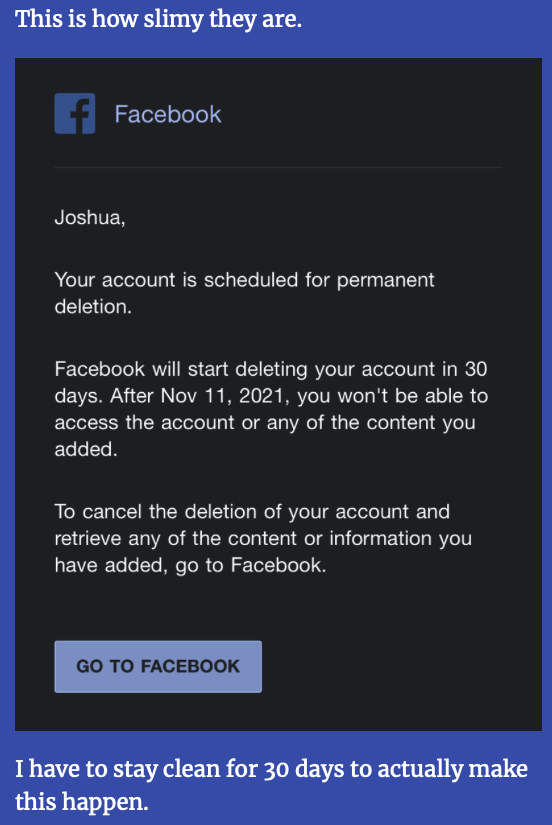 slimy facebook - note screenshot