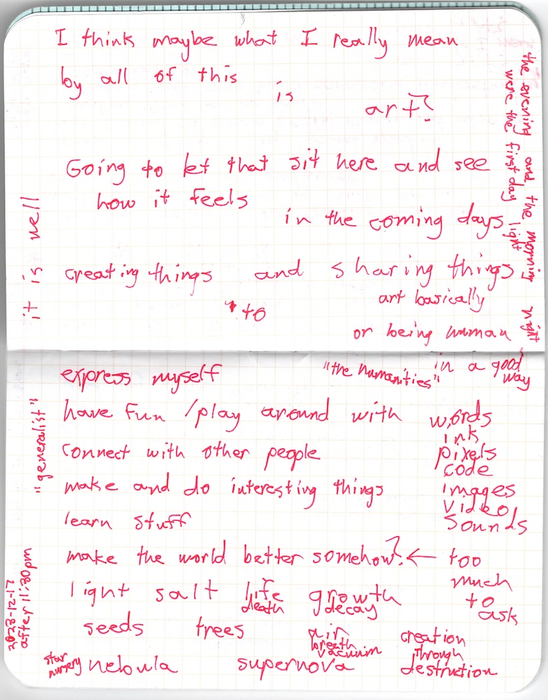 Maybe what I mean is art - notebook page scan